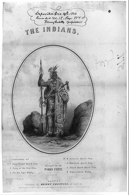 The Indians — piano forte sheet music